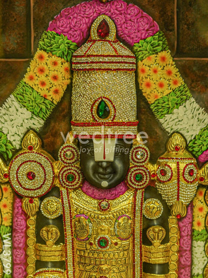 Tanjore Painting (Embossed) Tirupathi Balaji - 4x3ft - WL3799