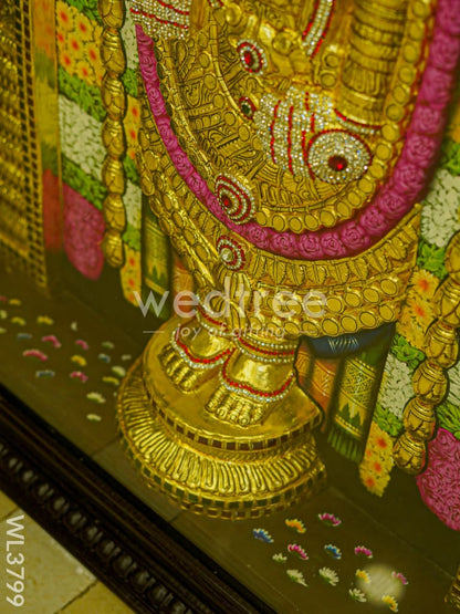 Tanjore Painting (Embossed) Tirupathi Balaji - 4x3ft - WL3799