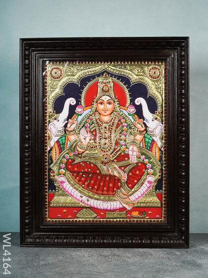 Tanjore Painting - Gajalakshmi 18 x 14 inch - Semi Embossed - WL4164