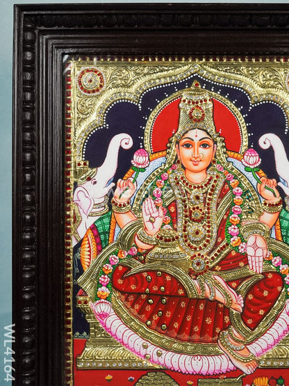 Tanjore Painting - Gajalakshmi 18 x 14 inch - Semi Embossed - WL4164