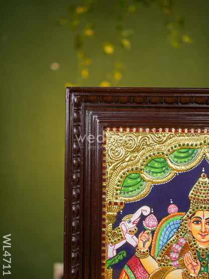 Tanjore Painting - Gajalakshmi - Flat (Gold Foil) - 18x14 inch - WL4711
