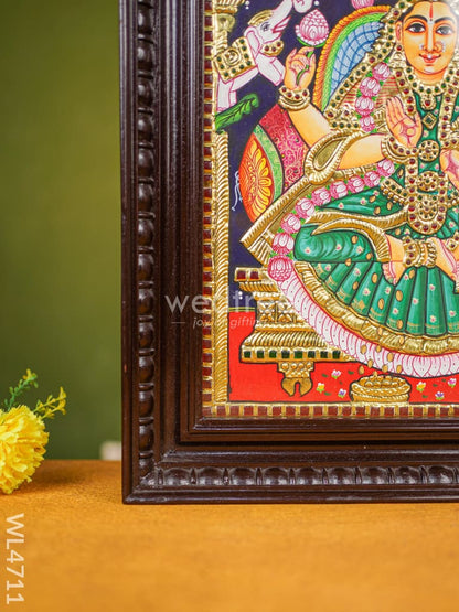 Tanjore Painting - Gajalakshmi - Flat (Gold Foil) - 18x14 inch - WL4711