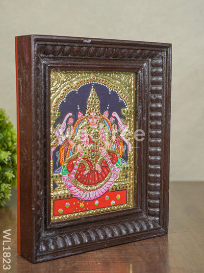 Tanjore Painting - Gajalakshmi - Flat (Gold Foil) - 8x6 - WL1823