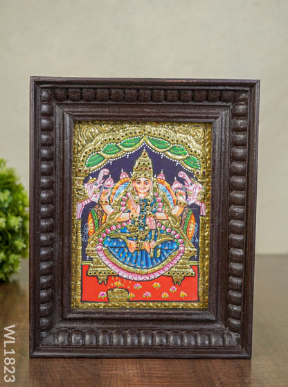 Tanjore Painting - Gajalakshmi - Flat (Gold Foil) - 8x6 - WL1823