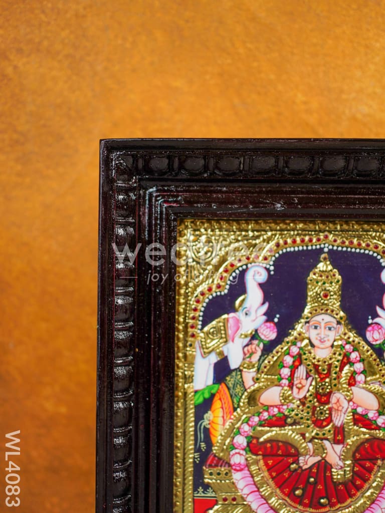 Tanjore Painting - Gajalakshmi-Ganesha-Saraswathi 24 x 10 inch - Flat [Gold Foil] - WL4083