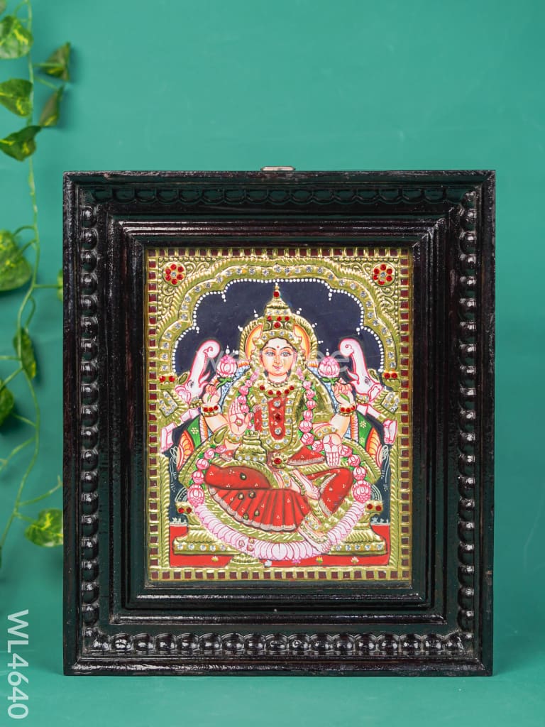 Tanjore Painting - Gajalakshmi - Semi Embossed - 10x8 inch - WL4640