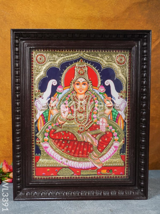 Tanjore Painting - Gajalakshmi - Semi Embossed - 24x18 inch - WL3391