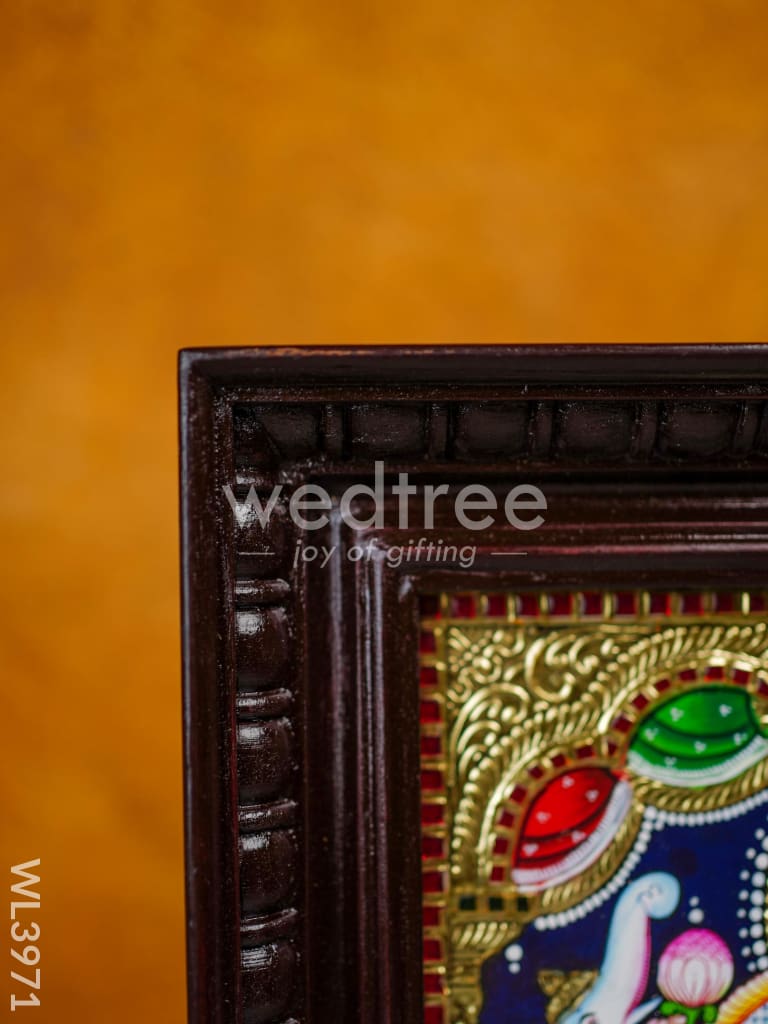 Tanjore Painting - Galajalakshmi 12 x 10 inch - Flat [Gold Foil] - WL3971