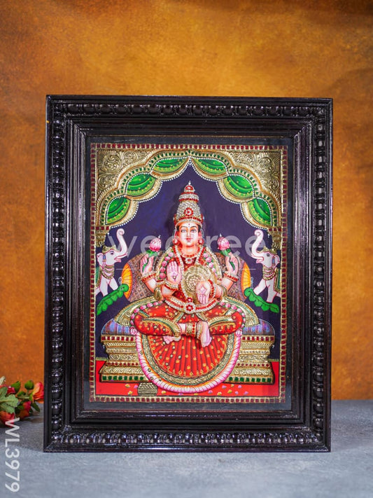Tanjore Painting - Gajalakshmi - Embossed - 18x14 inch - WL3979