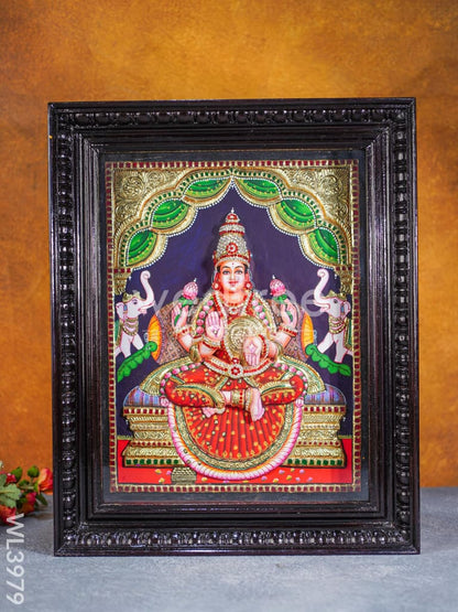 Tanjore Painting - Galajalskhmi 18 x 14 inch - Fully Embossed - WL3979