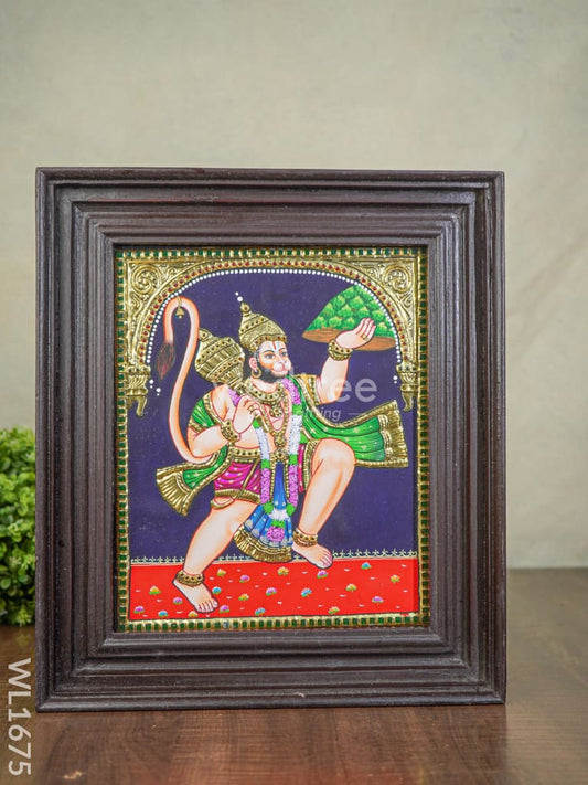 Tanjore Painting - Hanuman - Flat (Gold Foil) - 15x12 inch - WL1675