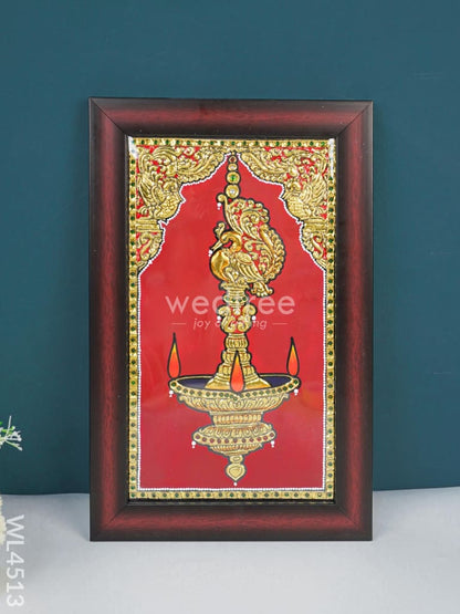 Tanjore Painting - Kuthu Vilaku - 14 x 9 inch - WL4513
