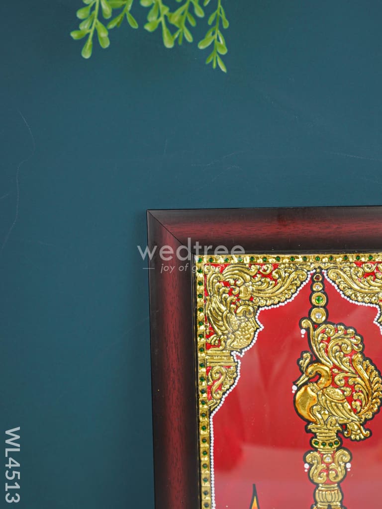 Tanjore Painting - Kuthu Vilaku - 14 x 9 inch - WL4513