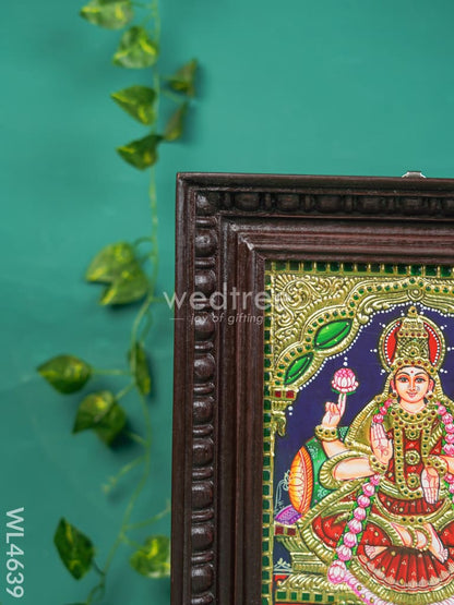 Tanjore Painting - Lakshmi - Flat (Gold Foil) - 10x8 inch - WL4639