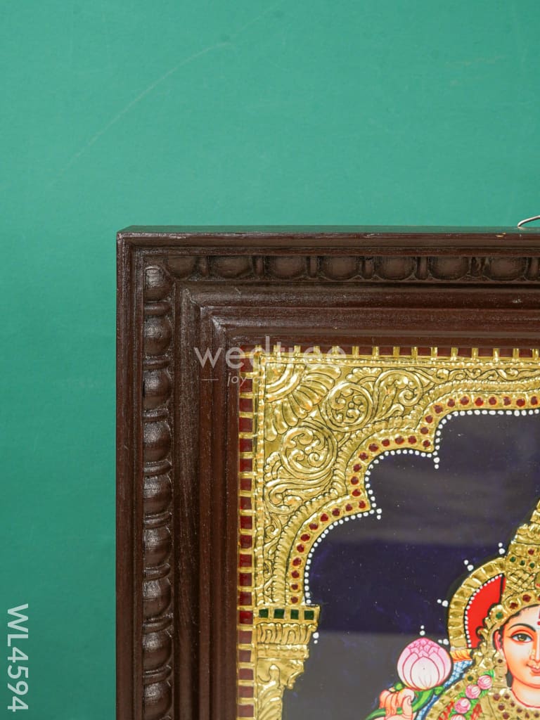 Tanjore Painting - Lakshmi - Flat (Gold Foil) - 15x12 inch - WL4594