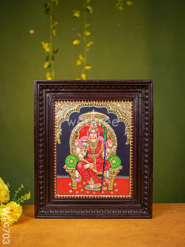 Tanjore Painting - Lalitha Tripura Sundari - Flat (Gold Foil) - 12x10 inch - WL4703