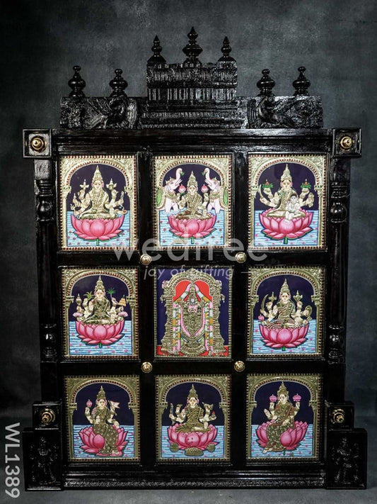 Tanjore Painting - Tirupathi Balaji with Ashtalakshmi - 3x2 ft - WL1389