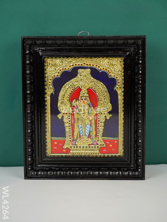 Tanjore Painting - Murugan - Flat (Gold Foil) - 10x8 inch - WL4264