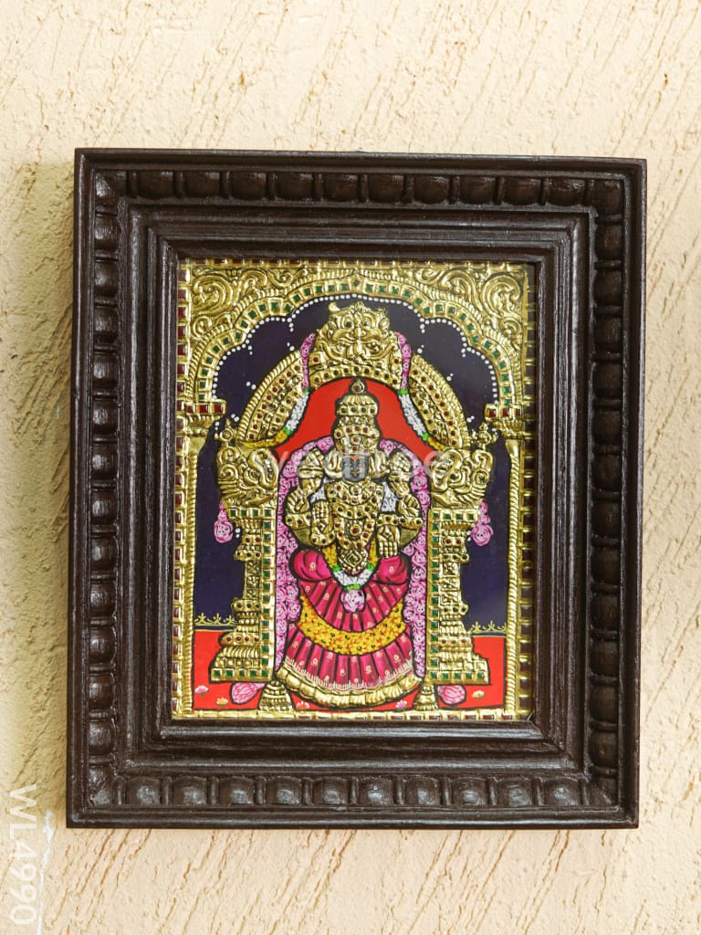 Tanjore Painting - Padmavathi Thayar - Flat (Gold Foil) - 10x8 inch - WL4990