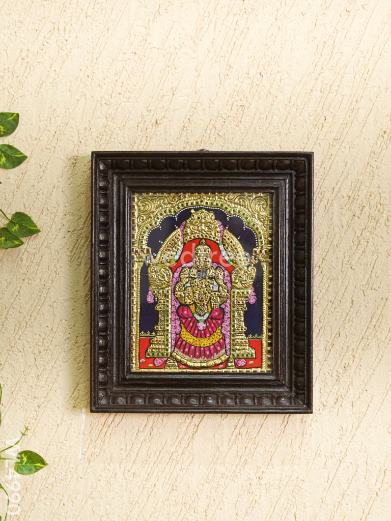 Tanjore Painting - Padmavathi Thayar - Flat (Gold Foil) - 10x8 inch - WL4990