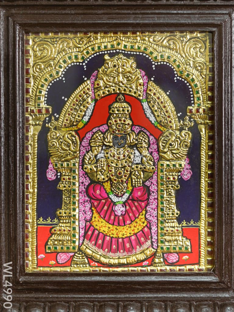 Tanjore Painting - Padmavathi Thayar - Flat (Gold Foil) - 10x8 inch - WL4990