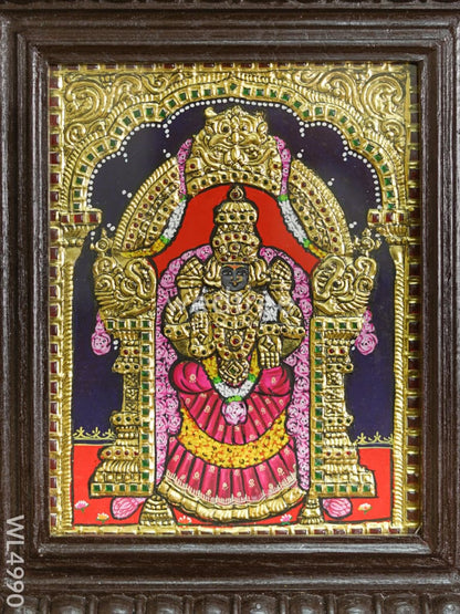 Tanjore Painting - Padmavathi Thayar - Flat (Gold Foil) - 10x8 inch - WL4990