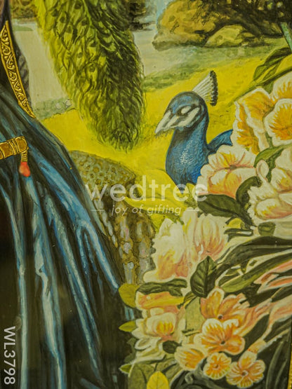 Tanjore Painting Radha Krishna - Flat (Gold foil) - 4x3ft - WL3798