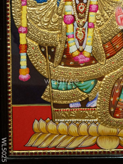 Tanjore Painting - Radha-Krishna - Semi Embossed - 30x24 inch - WL5025