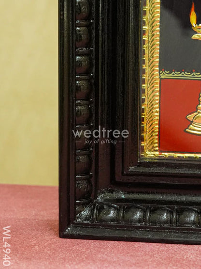 Tanjore Painting - Raja Alangara Palani Murugan - Semi Embossed - 3x2 Feet - WL4940
