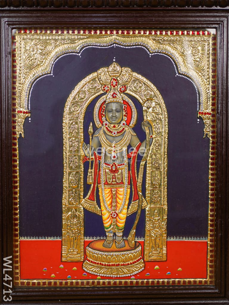 Tanjore Painting - Ram Lalla - Semi Embossed - 20x16 inch - WL4713