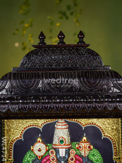 Tanjore Painting - Tirupathi Balaji - Embossed - 24x18 inch - WL4714
