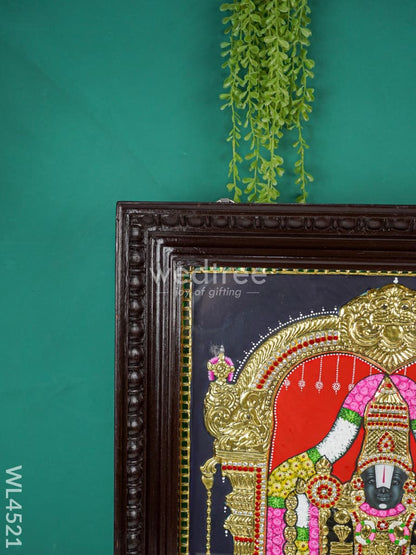 Tanjore Painting - Tirupathi Balaji - Flat (Gold Foil) - 24x18 inch - WL4521