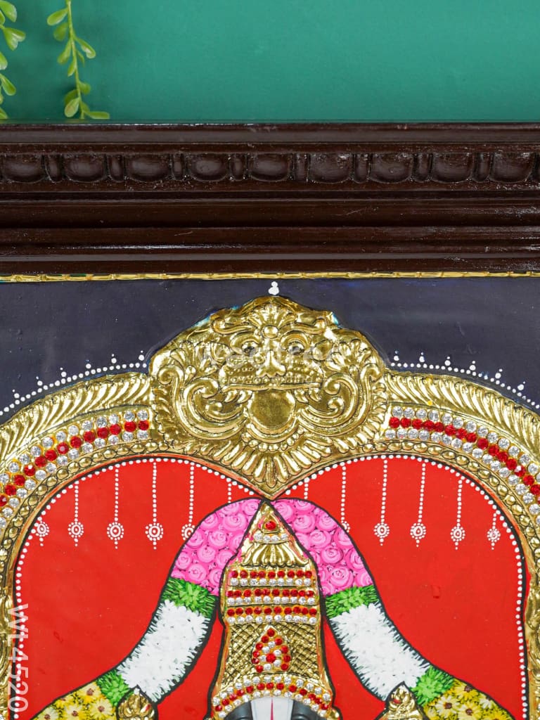 Tanjore Painting - Tirupathi Balaji - Semi Embossed - 24x18 inch - WL4520