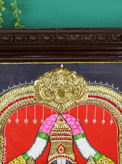 Tanjore Painting - Tirupathi Balaji - Semi Embossed - 24x18 inch - WL4520