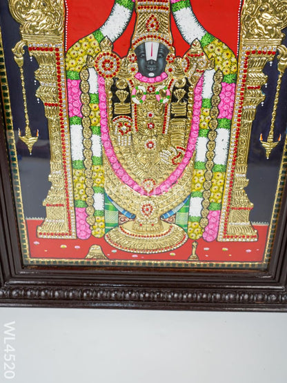 Tanjore Painting - Tirupathi Balaji - Semi Embossed - 24x18 inch - WL4520