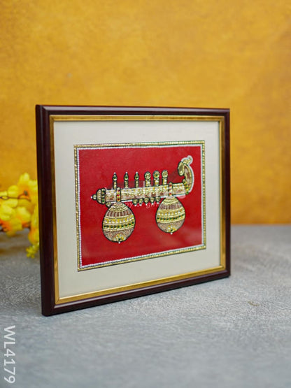 Tanjore Painting Veena - 11 x 9 - WL4179