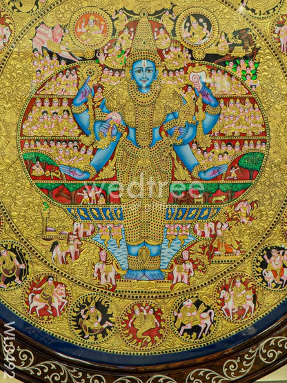 Tanjore Painting - Vishwaroopam Frame - Flat (Gold foil) - WL3492