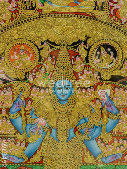 Tanjore Painting - Vishwaroopam Frame - Flat (Gold foil) - WL3492