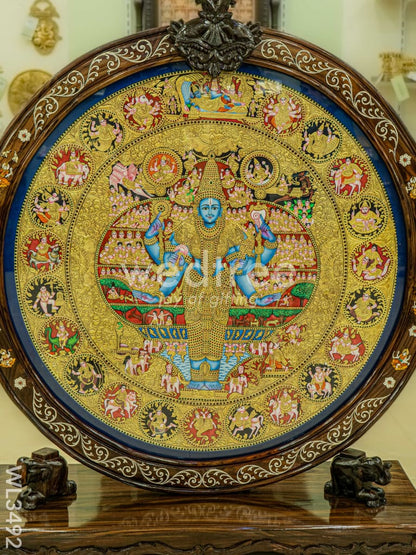 Tanjore Painting - Vishwaroopam Frame - Flat (Gold foil) - WL3492