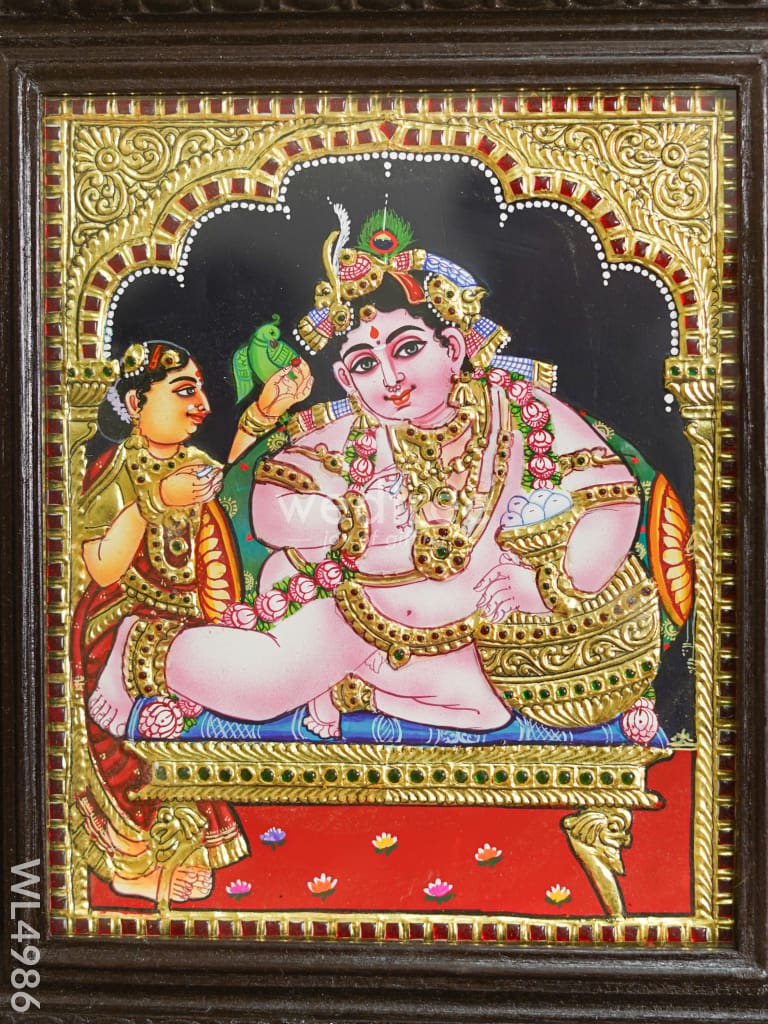 Tanjore Painting - Vithoba Krishna - Flat (Gold Foil) - 12X10 - WL4986