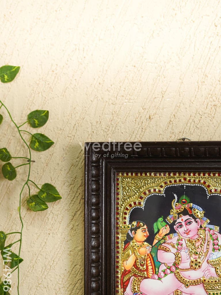 Tanjore Painting - Vithoba Krishna - Flat (Gold Foil) - 12X10 - WL4986
