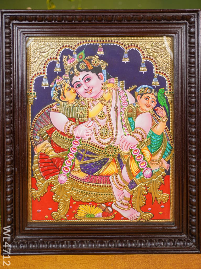 Tanjore Painting - Vithoba Krishna - Flat (Gold Foil) - 20x16 inch - WL4712