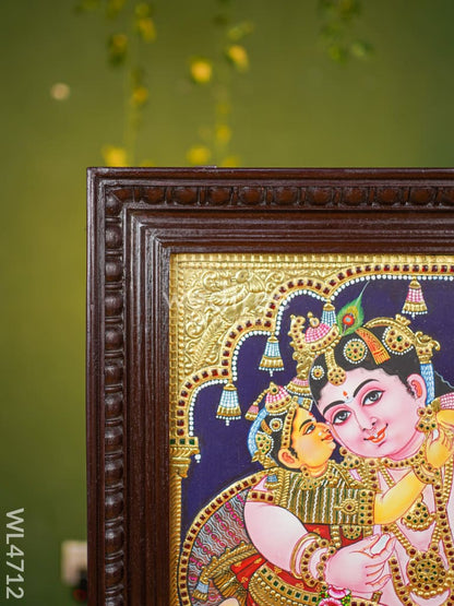 Tanjore Painting - Vithoba Krishna - Flat (Gold Foil) - 20x16 inch - WL4712