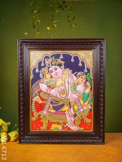Tanjore Painting - Vithoba Krishna - Flat (Gold Foil) - 20x16 inch - WL4712