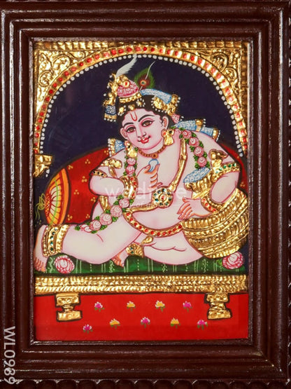 Tanjore Painting - Vithoba Krishna - Flat (Gold Foil) - 8x6 inch  - WL0939