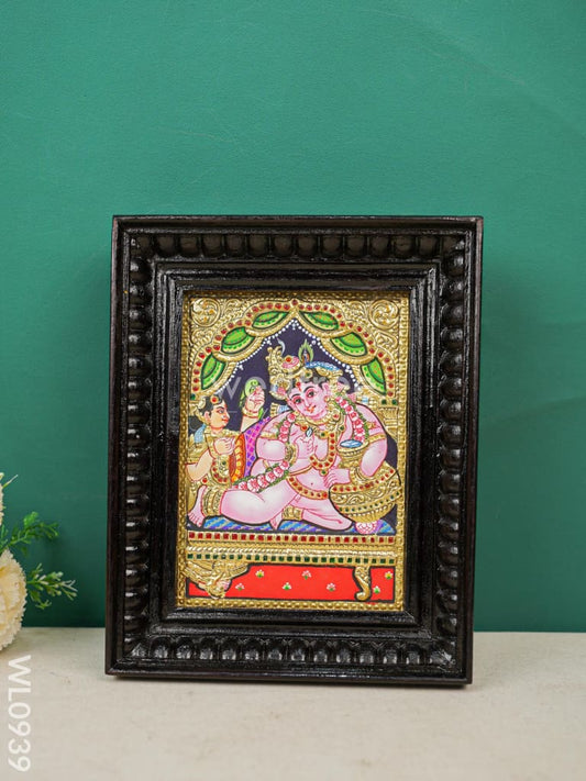 Tanjore Painting - Vithoba Krishna - Flat (Gold Foil) - 8x6 inch  - WL0939