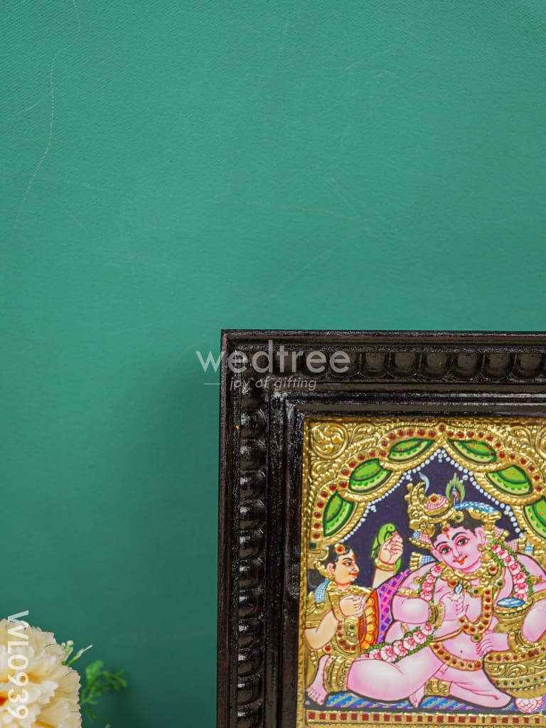 Tanjore Painting - Vithoba Krishna - Flat (Gold Foil) - 8x6 inch  - WL0939