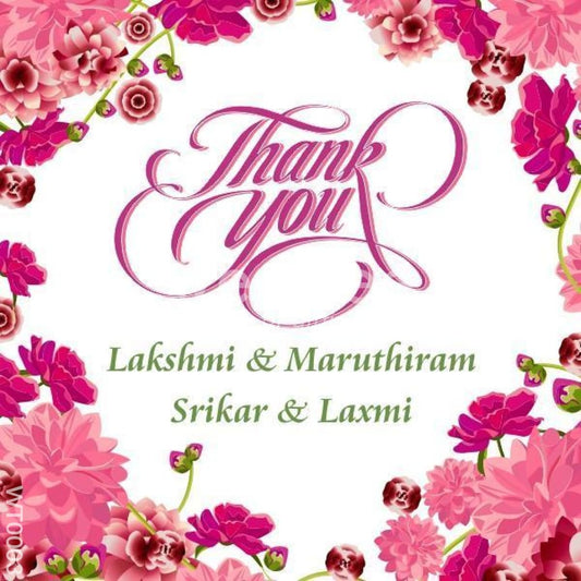 Thank You Card - Floral Design