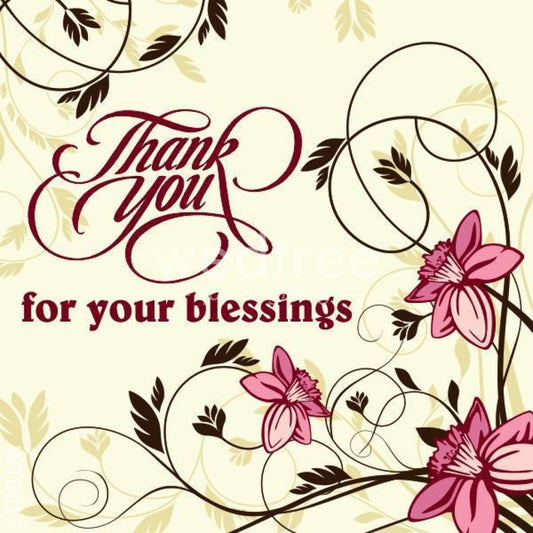 Thank You Card - Flower Design