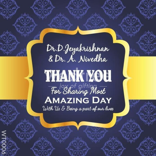 Thank You Card - Royal Design - WT0006-1